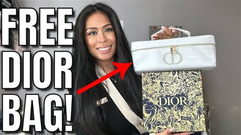 dior gold make up bag|dior makeup bag free gift.